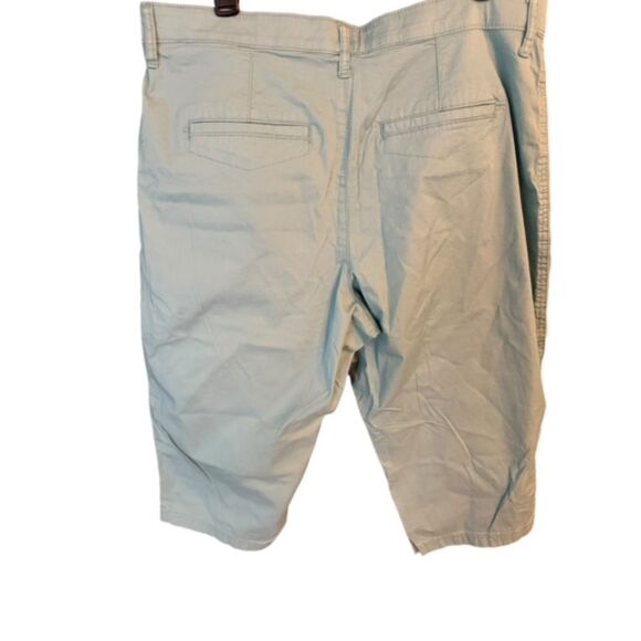 Lee Confort Stretch Waistband Teal Capris with faux pocket on back Size 16W NWOT - Picture 2 of 9